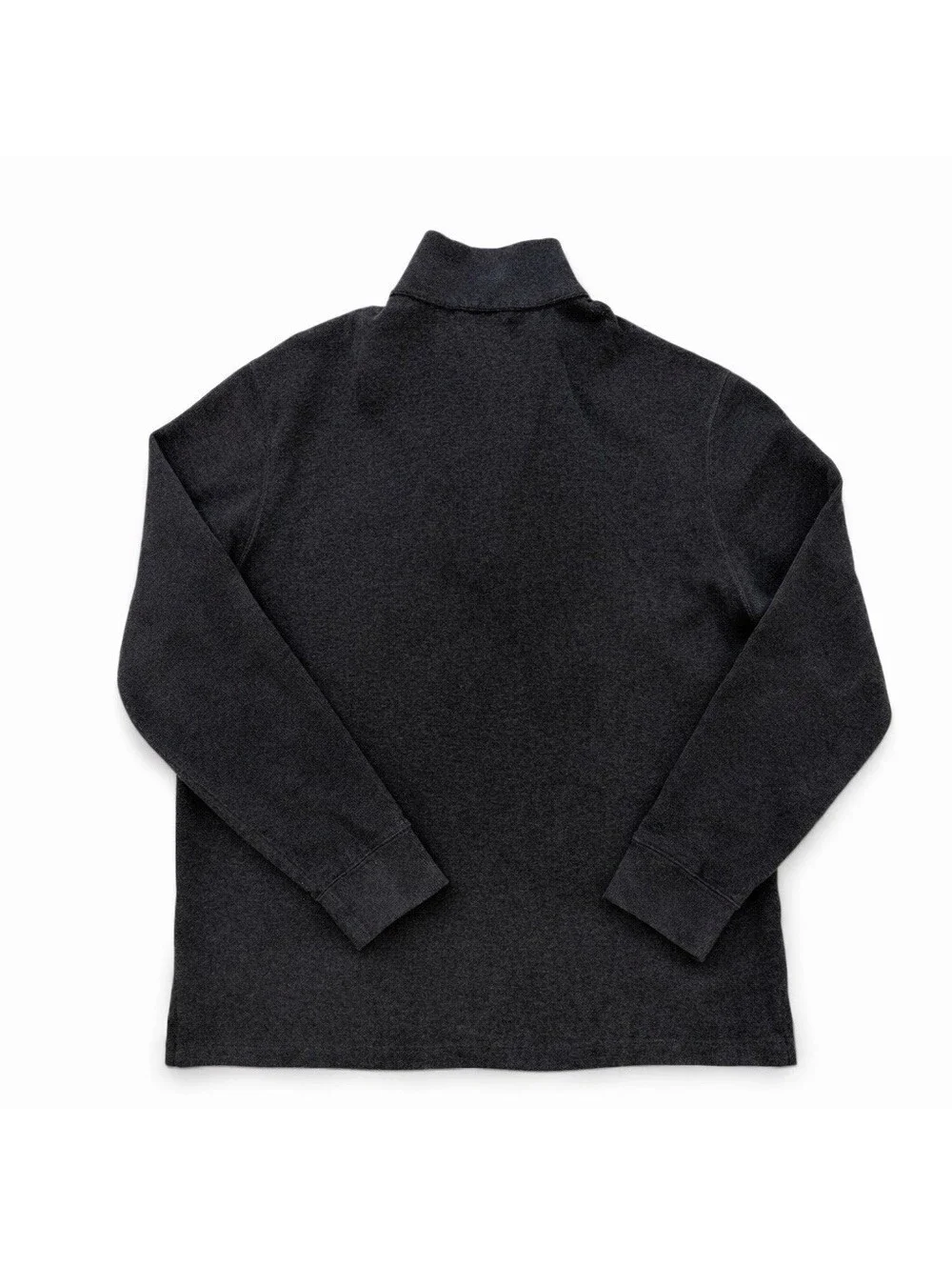 Vintage Polo Ralph Lauren Men’s Quarter Zip Pullover Charcoal Gray Size L Preppy